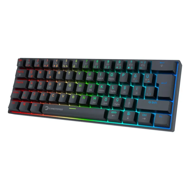 GamePower Lyra 60% RGB Mekanik Klavye Siyah