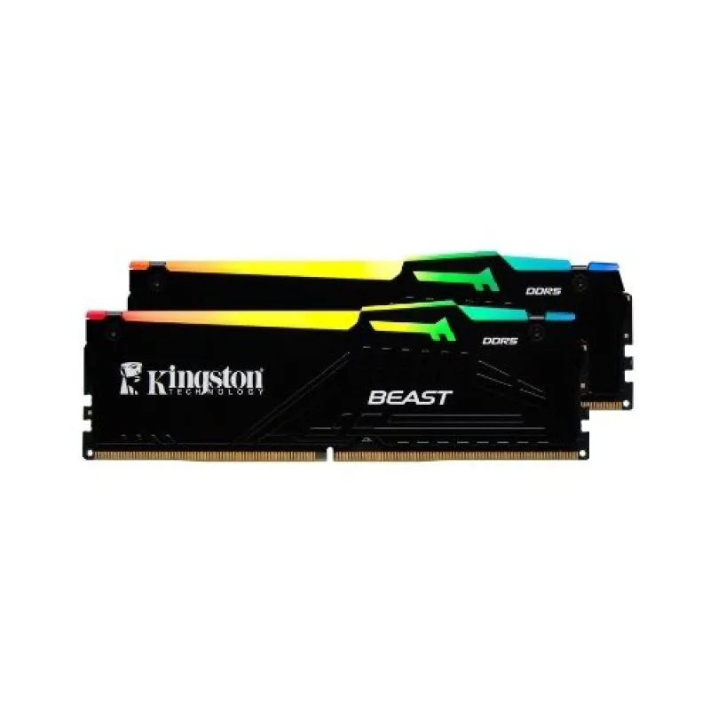 KINGSTON Beast KF564C32BBEK2-64TR 64GB (2x32) DDR5 6400MHz CL32 Siyah Gaming RAM (Bellek)