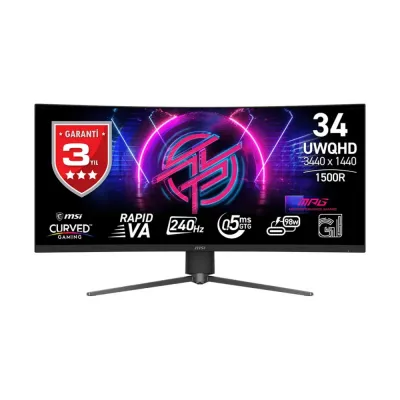 MSI MPG 346CQRF 34" Kavisli UWQHD 240 Hz Monitör