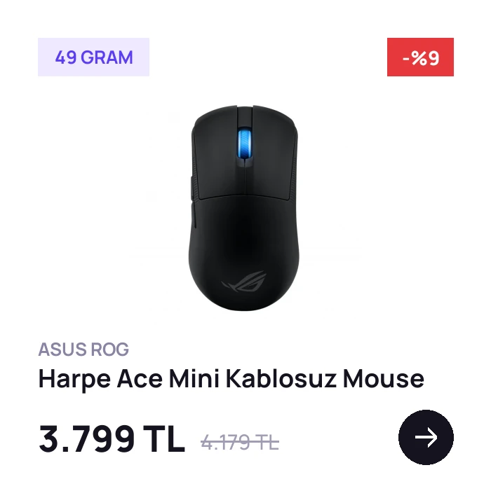 ASUS ROG Harpe Ace Mini Kablosuz Mouse 3.799 TL