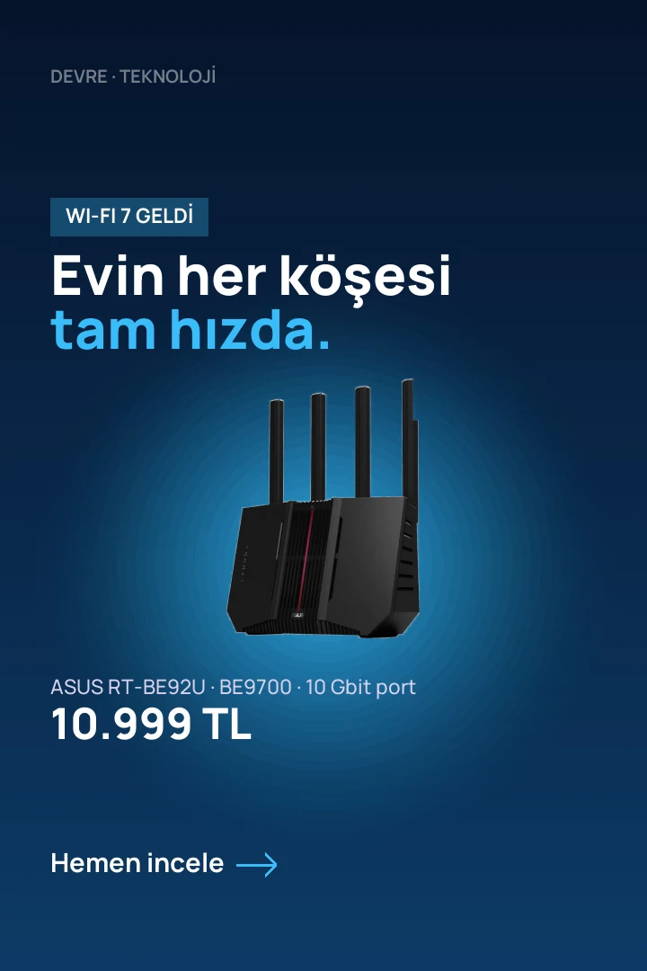 WI-FI 7 GELDİ: ASUS RT-BE92U · BE9700 · 10 Gbit port