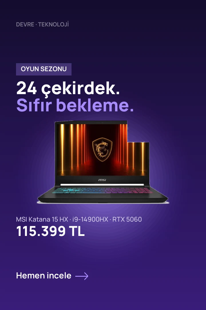 OYUN SEZONU: MSI Katana 15 HX · i9-14900HX · RTX 5060